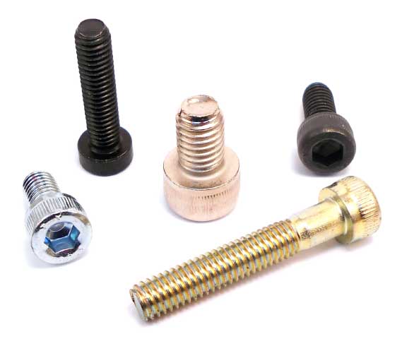 Different color an type of screws